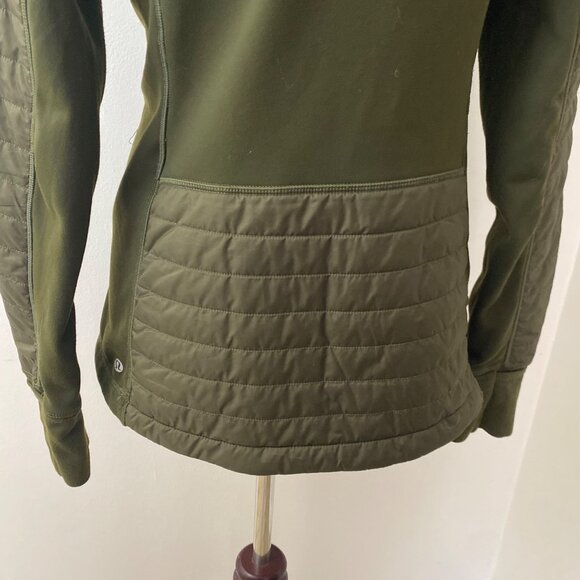 Lululemon First Mile Quilted Jacket Green - Picture 9 of 14